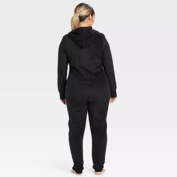 NWT Hyde & EEK! Black Women's Glow-in-the-Dark Skeleton Halloween Union Suit New - Picture 2 of 6